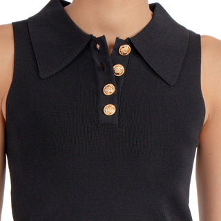 BLOUSE CROP WITH POLO COLLAR