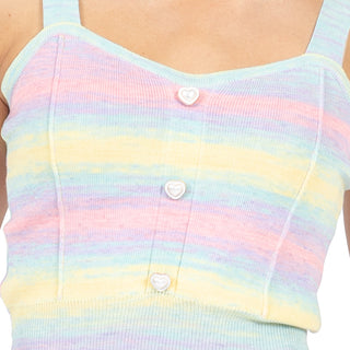 TOP MULTICOLOR CON BOTONES DE CORAZÓN PARA MUJER FOREVER 21