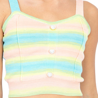 TOP MULTICOLOR CON BOTONES DE CORAZÓN PARA MUJER FOREVER 21