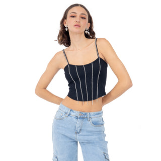 TOP TIRANTES STRAPPY Y STONES (DIAMONDS) PARA DAMA FOREVER 21