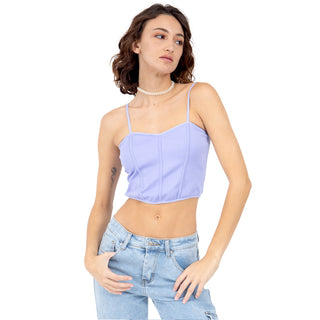 Top Corto Corset con Tirantes