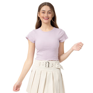 PLAYERA PARA MUJER BASIC RIB SHORT SLEEVE FOREVER 21