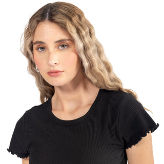 Playera Crop con Rib