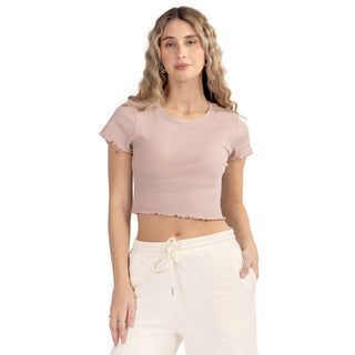 Playera Crop con Rib