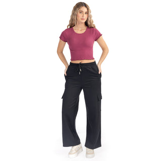 Playera Crop con Rib