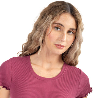 Playera Crop con Rib