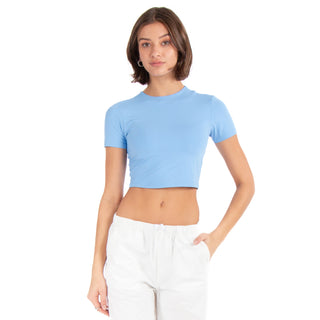 FITTED CROPPED BASIC T-SHIRT