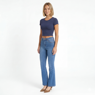 Playera Básica Slim Tipo Crop