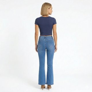 Playera Básica Slim Tipo Crop