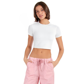 FITTED CROPPED BASIC T-SHIRT