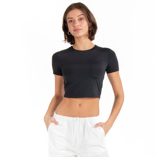 FITTED CROPPED BASIC T-SHIRT