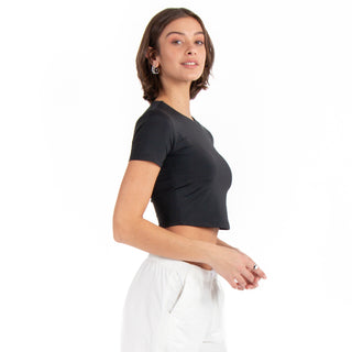 FITTED CROPPED BASIC T-SHIRT