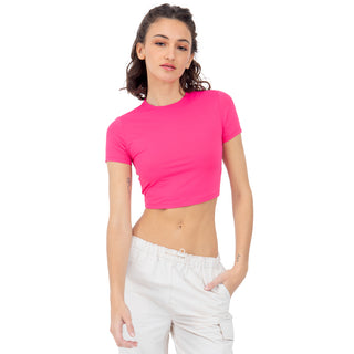 FITTED CROPPED BASIC T-SHIRT