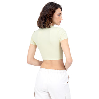 FITTED CROPPED BASIC T-SHIRT