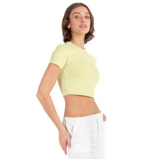 FITTED CROPPED BASIC T-SHIRT