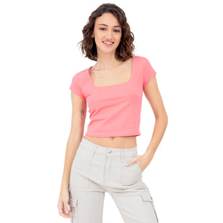 PLAYERA CUELLO STRAPPY ABIERTO PARA DAMA FOREVER 21