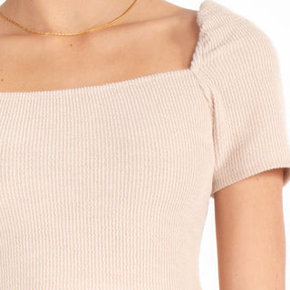 BLOUSE CROP WITH OPEN NECK