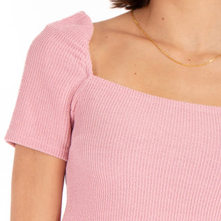 BLOUSE CROP WITH OPEN NECK