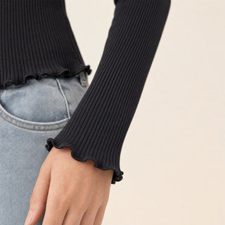 Playera Crop con Escote en V para Mujer Forever 21 #color_negro