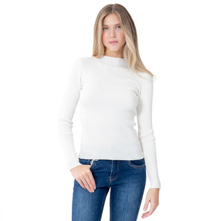 PLAYERA PARA MUJER KNITTED LONG SLEEVE MEDIUM NECK FOREVER 21