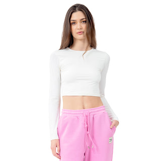 PLAYERA PARA MUJER BASIC ROUND NECK LONG SLEEVE FOREVER 21