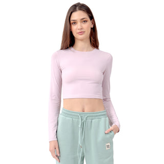 PLAYERA PARA MUJER BASIC ROUND NECK LONG SLEEVE FOREVER 21