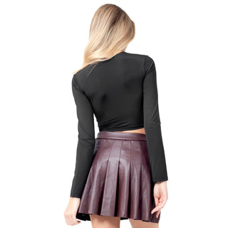 Playera Básica Slim Fit Seamless Crop Manga Larga