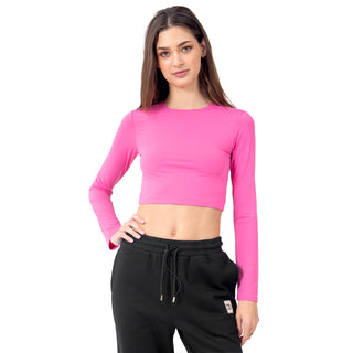 PLAYERA PARA MUJER BASIC ROUND NECK LONG SLEEVE FOREVER 21