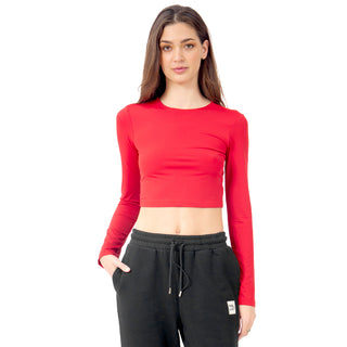 PLAYERA PARA MUJER BASIC ROUND NECK LONG SLEEVE FOREVER 21