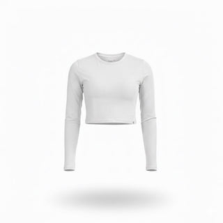 Playera  Básica Slim Fit Crop Manga Larga