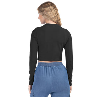 Playera  Básica Slim Fit Crop Manga Larga