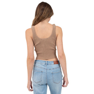 TOP PARA MUJER KNIT RIB BASIC WITH WIDE STRAPS FOREVER 21