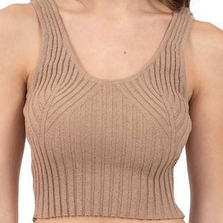 TOP PARA MUJER KNIT RIB BASIC WITH WIDE STRAPS FOREVER 21