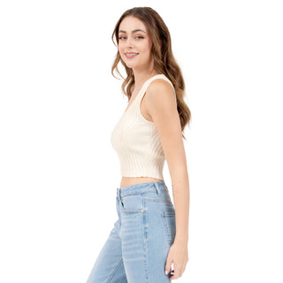 TOP PARA MUJER KNIT RIB BASIC WITH WIDE STRAPS FOREVER 21