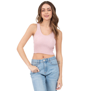 TOP PARA MUJER KNIT RIB BASIC WITH WIDE STRAPS FOREVER 21