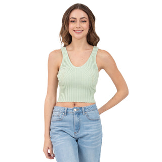 TOP PARA MUJER KNIT RIB BASIC WITH WIDE STRAPS FOREVER 21