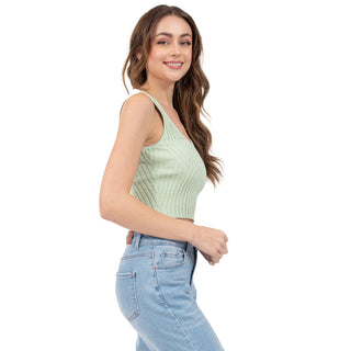 TOP PARA MUJER KNIT RIB BASIC WITH WIDE STRAPS FOREVER 21