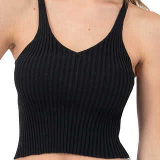 TOP PARA MUJER KNIT RIB WITH HALTER NECK FOREVER 21