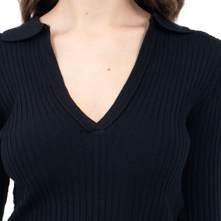 PLAYERA PARA MUJER KNIT LONG SLEEVE & POLO NECK FOREVER 21