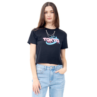 PLAYERA PARA MUJER PRINTED WITH CHAIN FOREVER 21