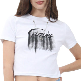 PLAYERA PARA MUJER FASHION PRINTED WITH CHAIN FOREVER 21