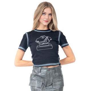 PLAYERA PARA MUJER FASHION WITH GREEK PRINTED FOREVER 21