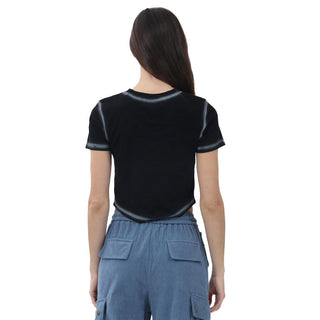 Playera Cropped Slim Fit con Hebilla