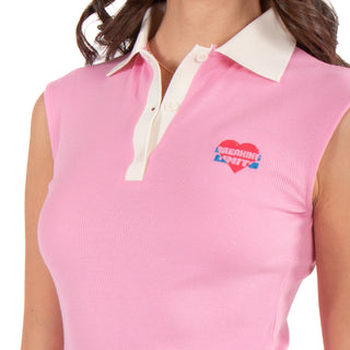 PLAYERA POLO SLEEVELESS WITH CONTRAST