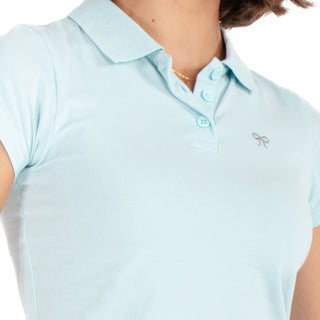 BLUSA CROPPED CON  CUELLO POLO
