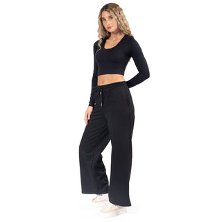 Playera  Básica Slim Fit Crop Seamless Manga Larga