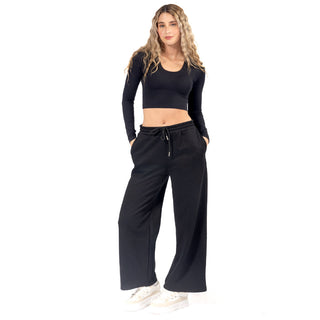 Playera Básica Slim Fit Crop Seamless Manga Larga