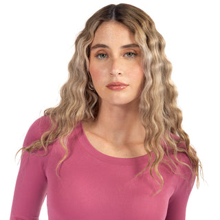 Playera Básica Slim Fit Crop Seamless Manga Larga