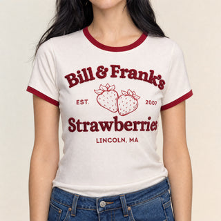 Playera Ringer con Estampado para Mujer Forever 21 #color_hueso