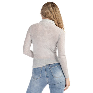 Playera Polo Slim Fit Manga Larga